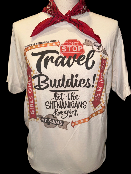 Travel Buddies on (White OR Peach) Crew