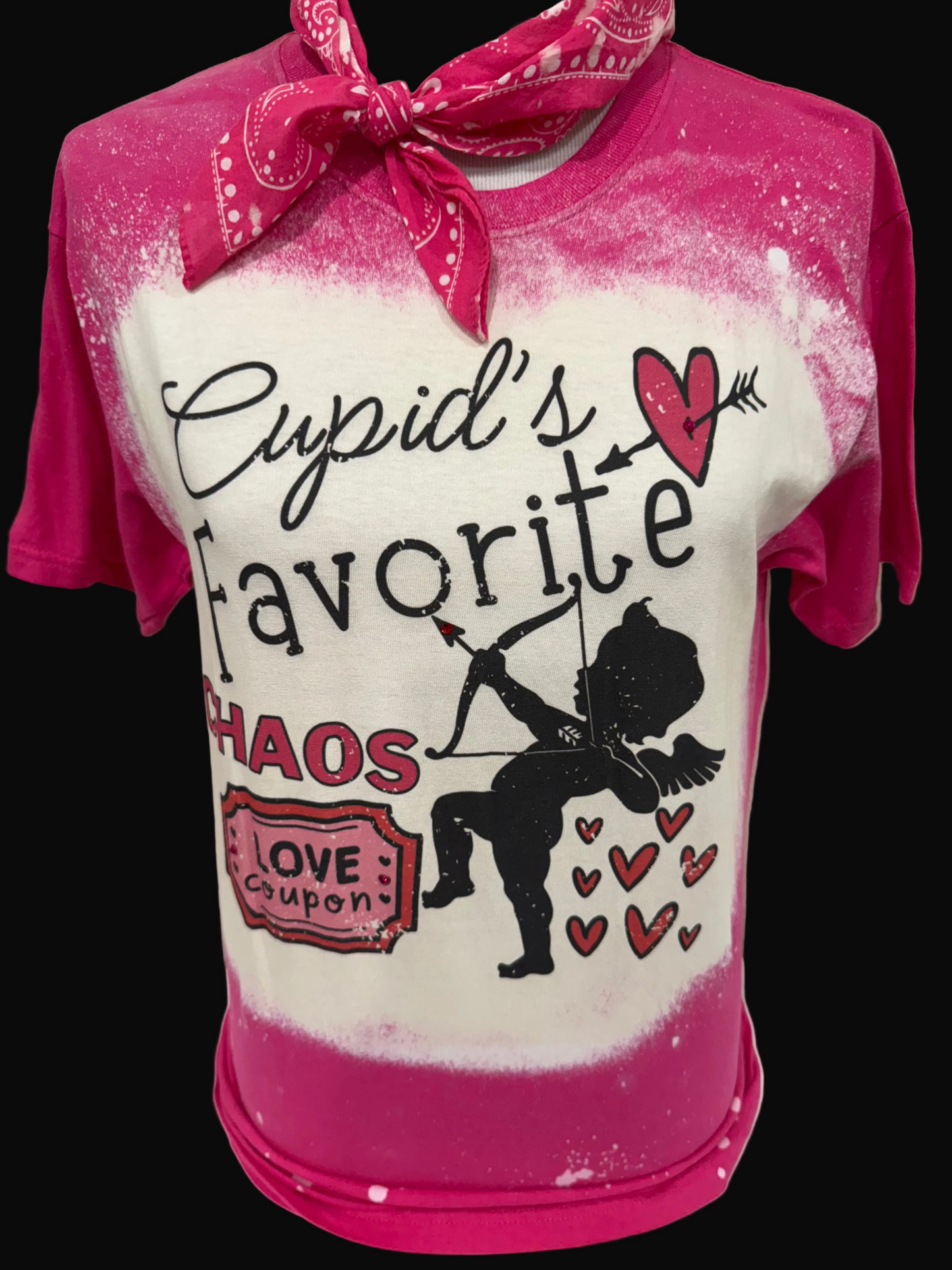 Cupid's Favorite on Sports Bleached Heliconia Crew