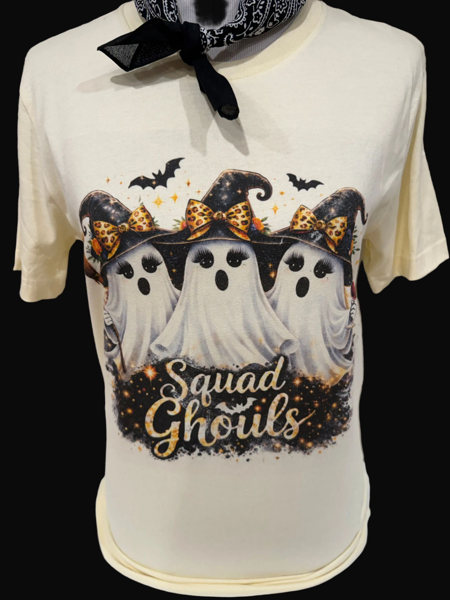 Squad Ghouls on Natural Crew & Black/White Raglan