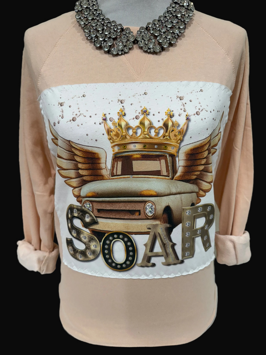 "Soar" Retro Truck on Crew or Sweatshirt