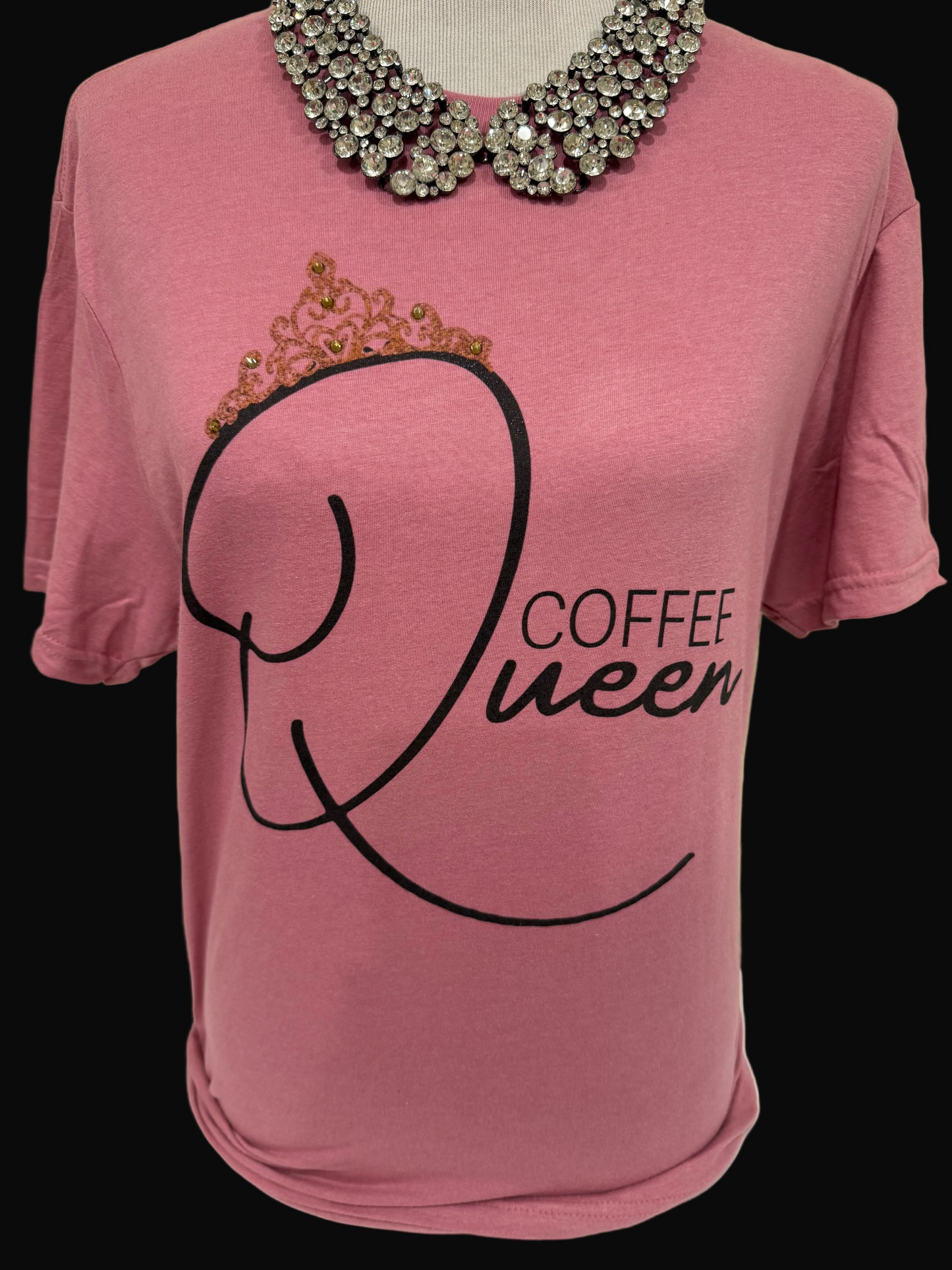 Coffee Queen on Pink Crew