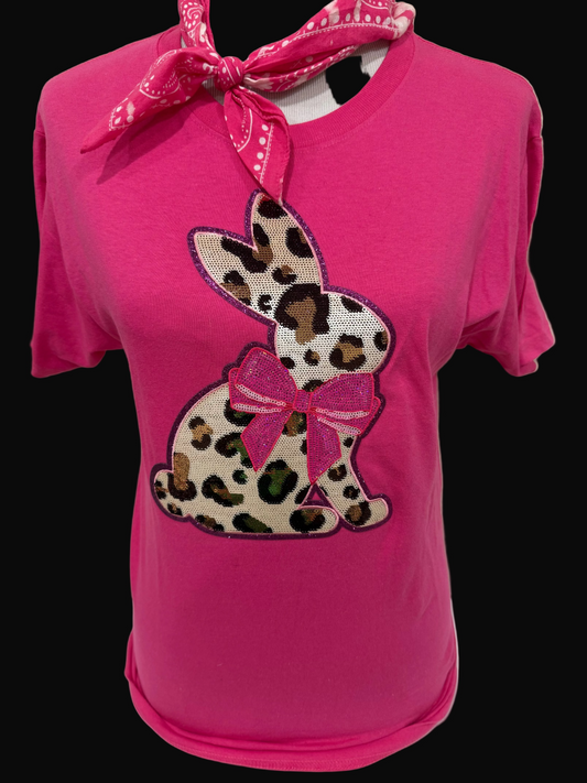 Sequin Leopard Patch on Heliconia Crew