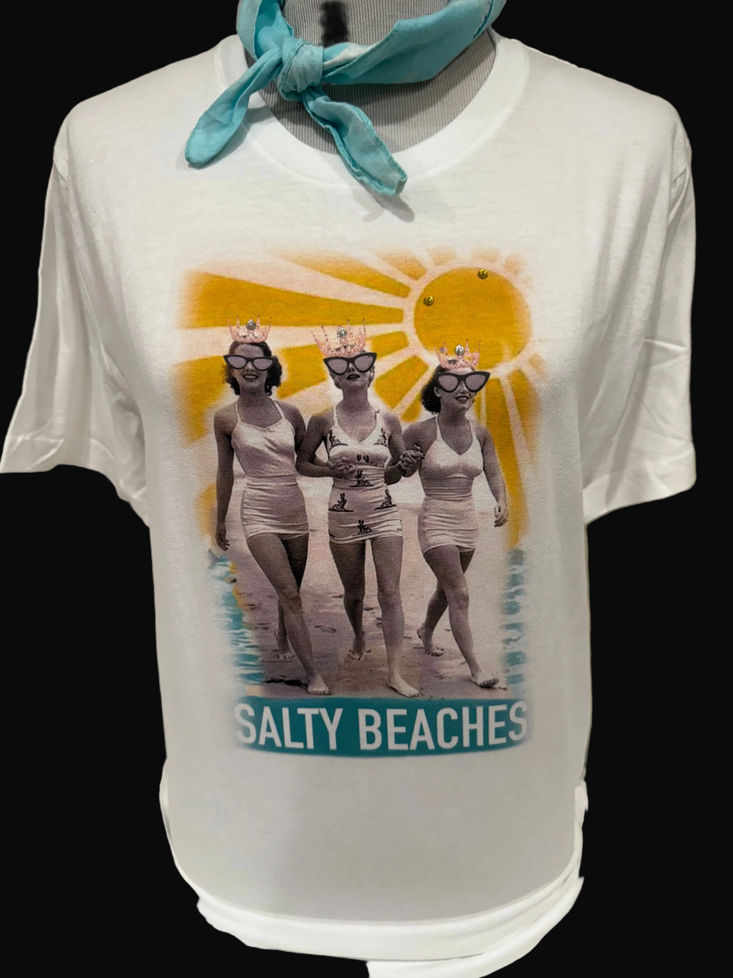 Salty Beaches on White Crew
