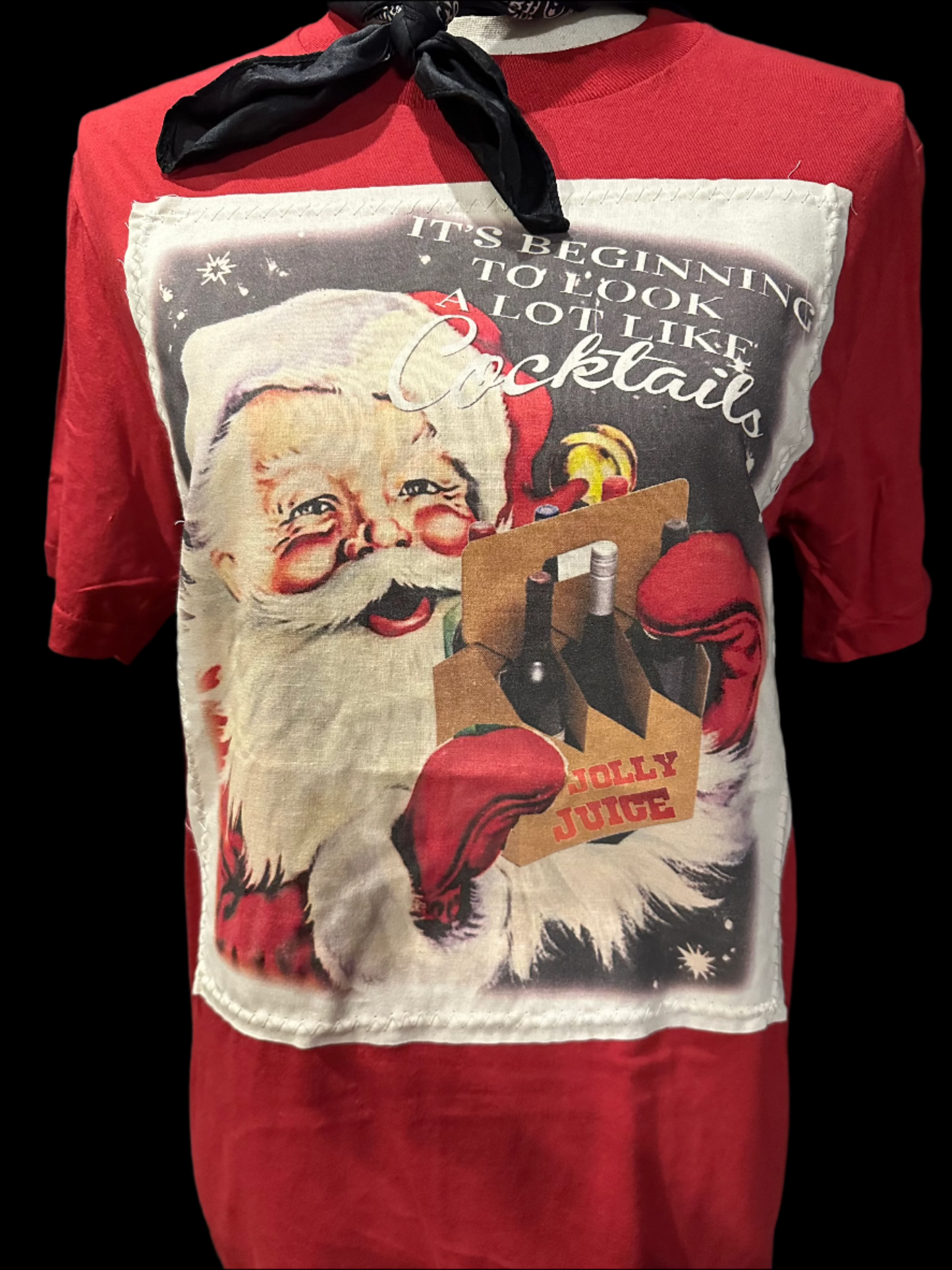 Jolly Juice (Wine) on Patch Crew, Crew, Raglan OR Flannel