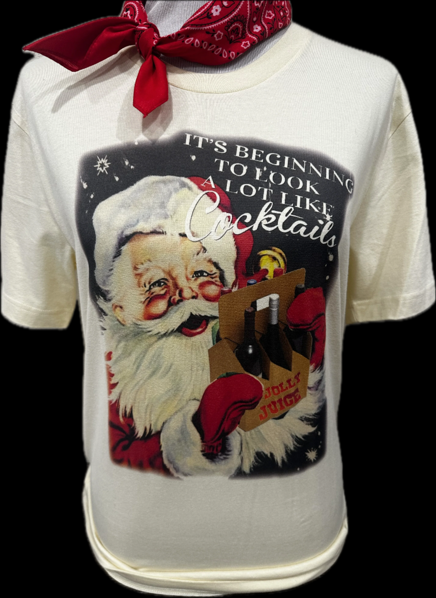 Jolly Juice (Wine) on Patch Crew, Crew, Raglan OR Flannel