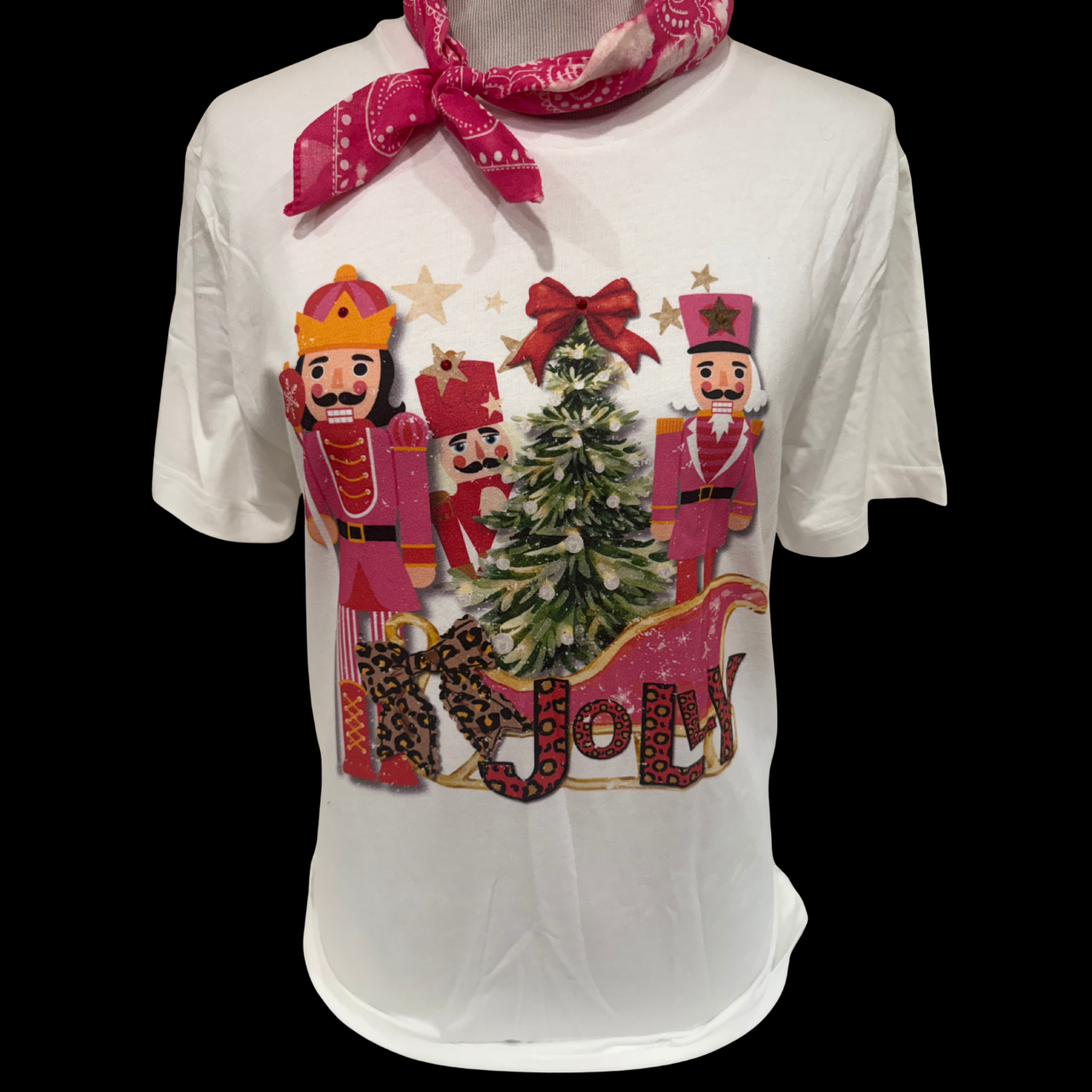 Jolly Nutcracker on White Crew