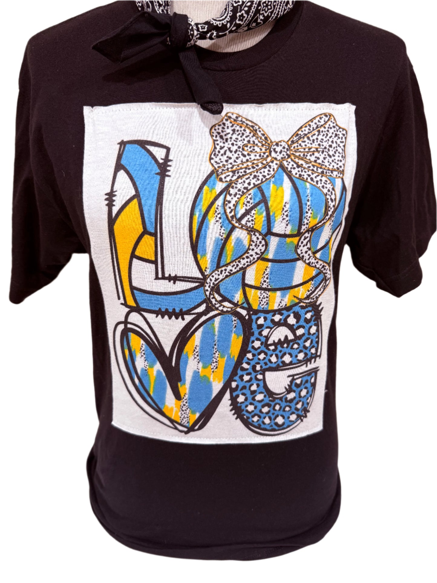 Customizable Love Volleyball on (White OR Patch Black) Crew