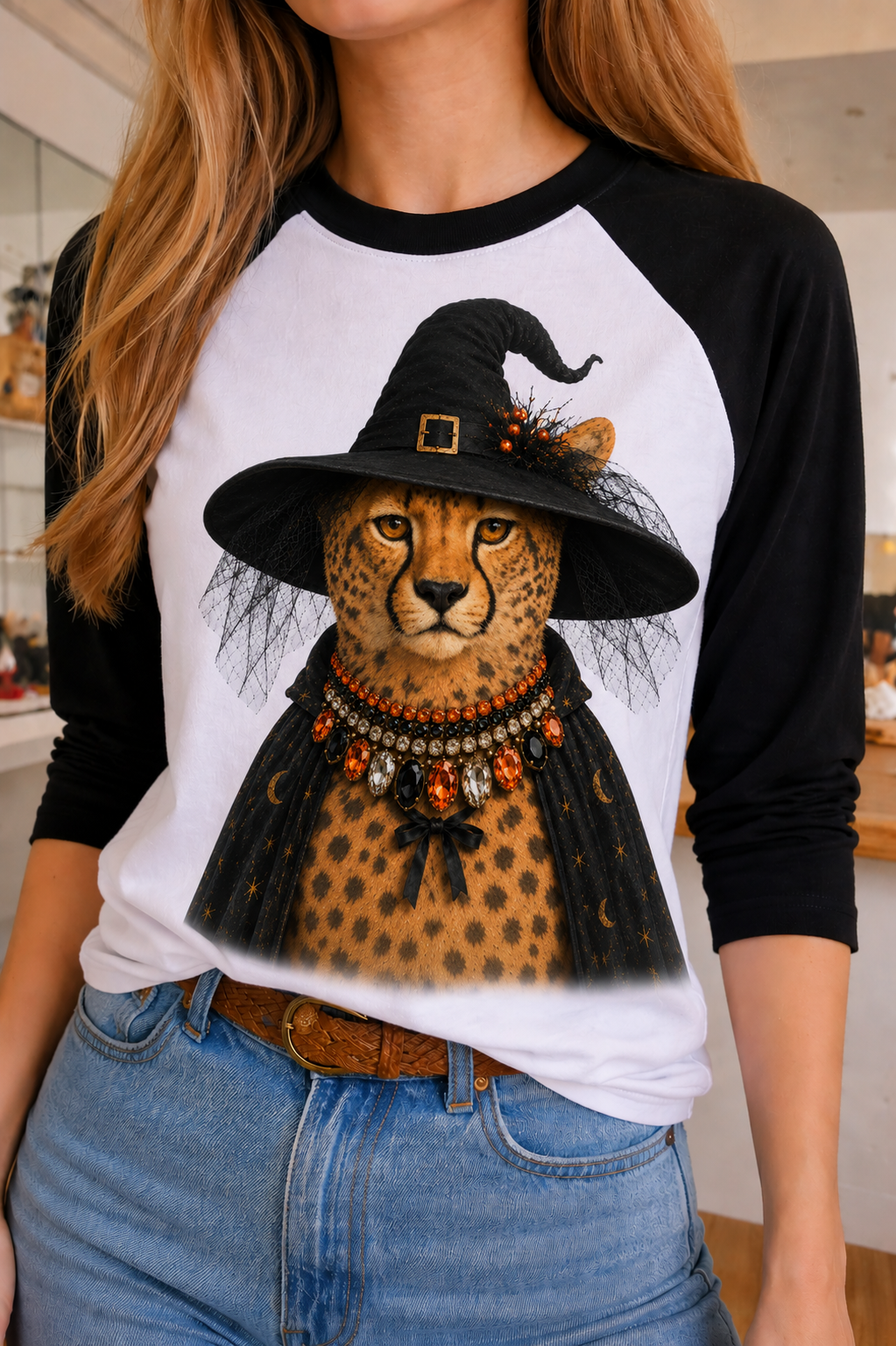 Leopard Witch Crew & Raglan Tee