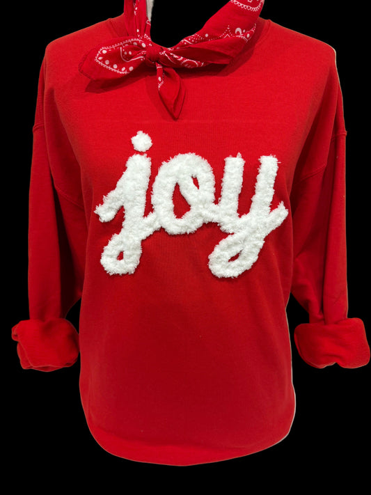 Lexie Joy on Red Sweatshirt