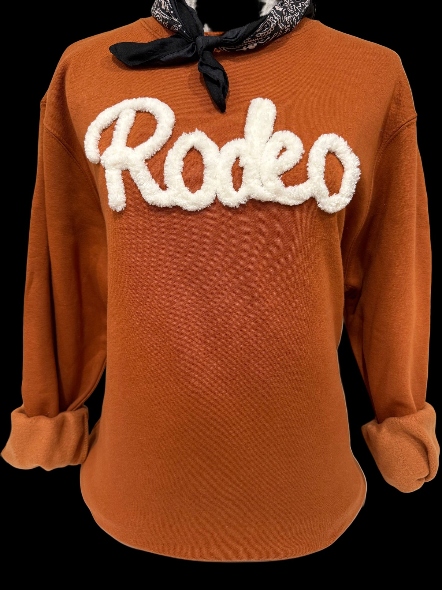 Lexie Rodeo on (Taupe, Black OR Burnt Orange) Sweatshirt