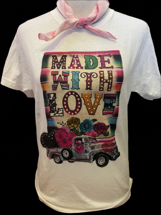 Made with Love Truck on (White or Peach) Crew