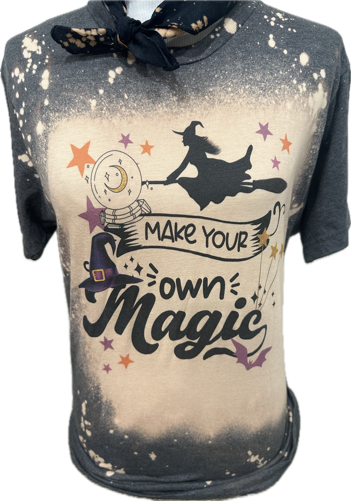 Make Your Own Magic on Sports Bleached Charcoal Crew