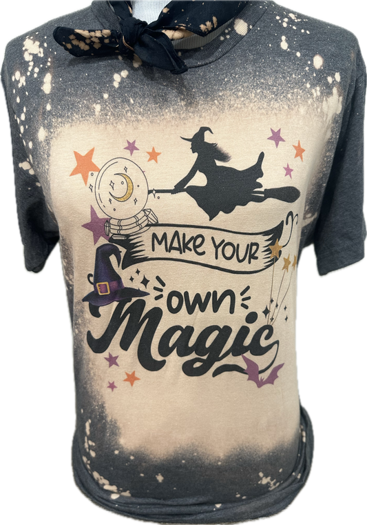 Make Your Own Magic on Sports Bleached Charcoal Crew