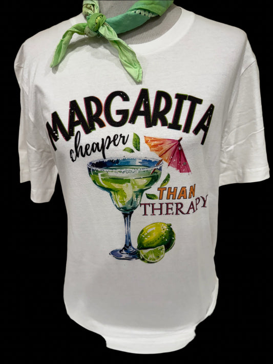 Margarita, Cheaper than Therapy on White Crew