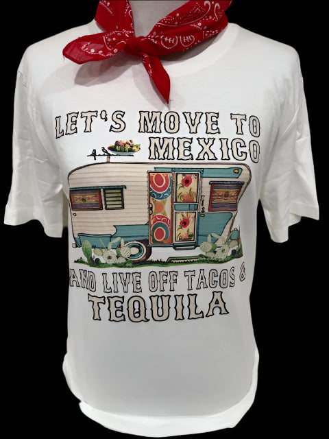 Let's Move to Mexico on (White OR Peach) Crew