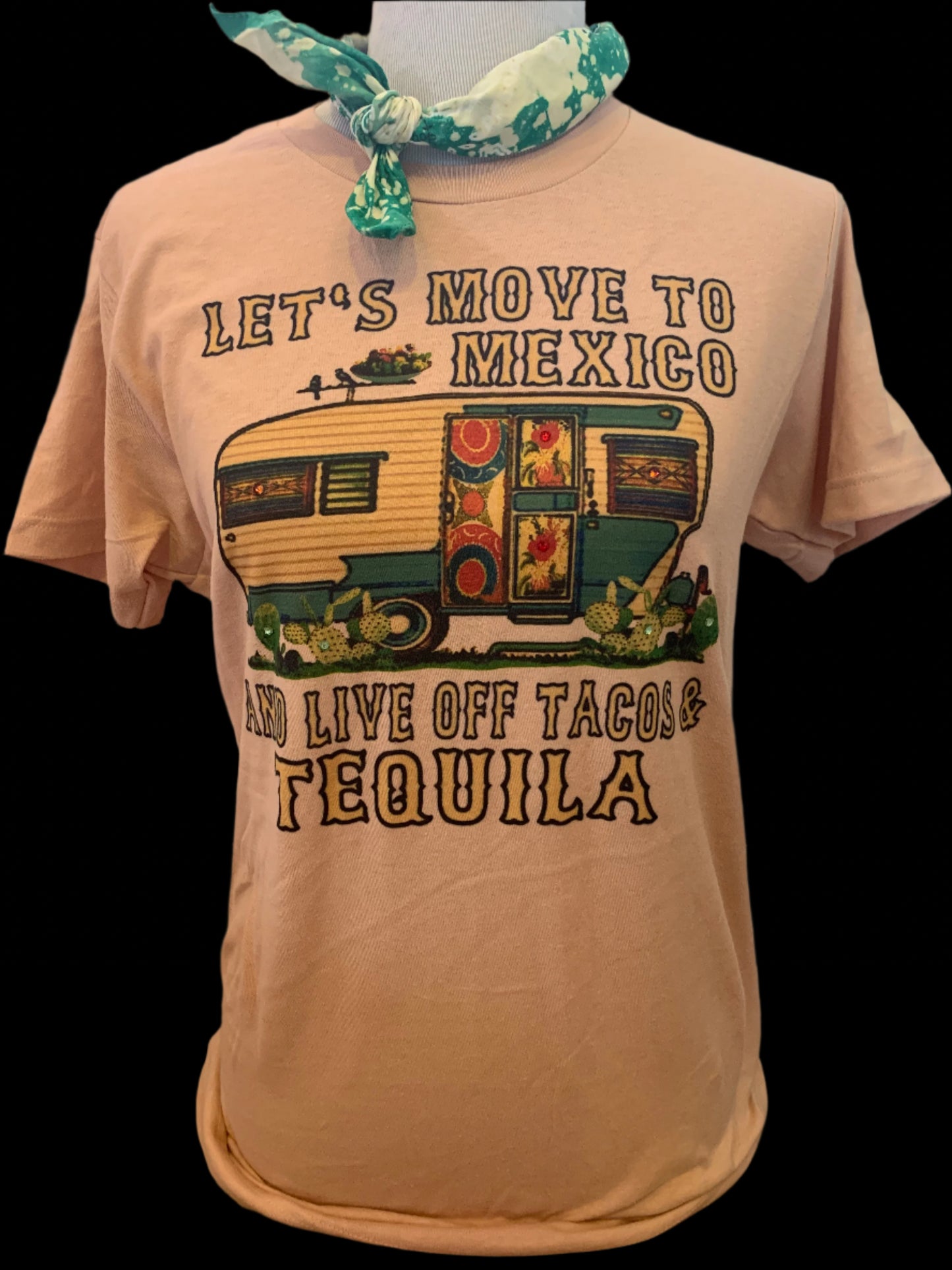 Let's Move to Mexico on (White OR Peach) Crew