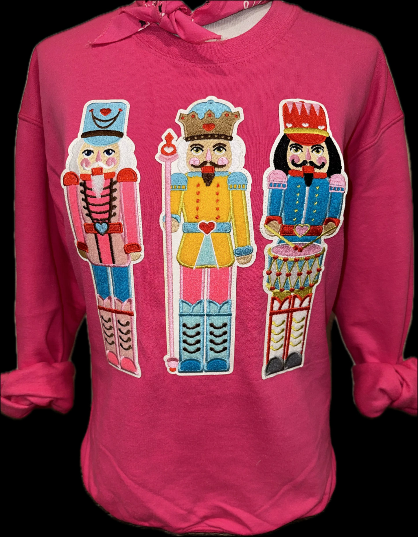 Nutcracker Patch on (Heliconia OR Aqua) Sweatshirt