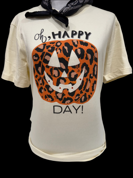 Oh, Happy Day Pumpkin on Natural Crew