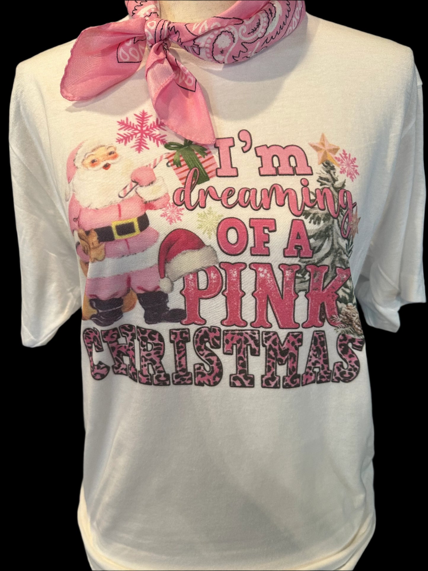 I'm Dreaming of a Pink Christmas on White (Crew OR Sweatshirt)