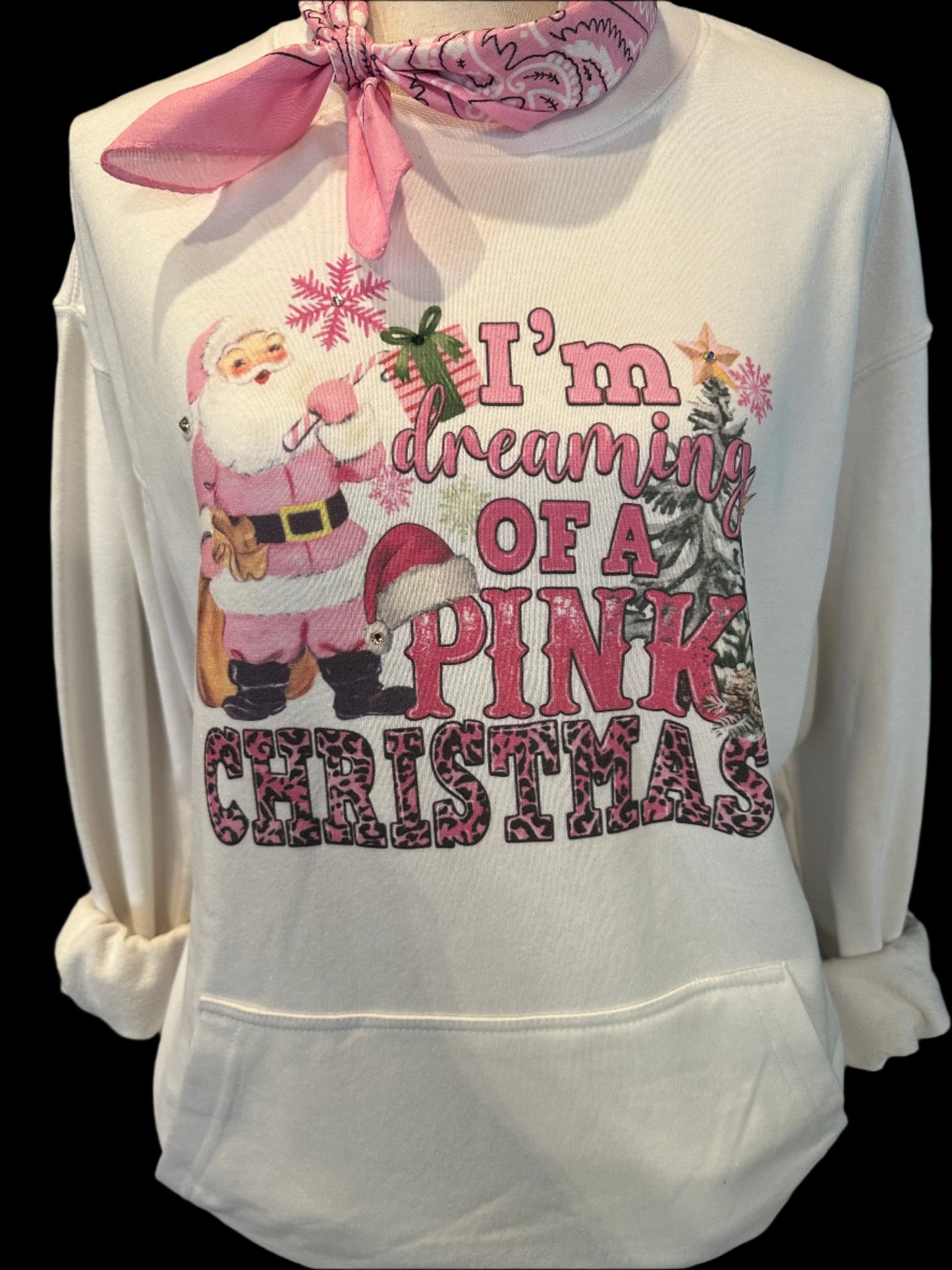 I'm Dreaming of a Pink Christmas on White (Crew OR Sweatshirt)