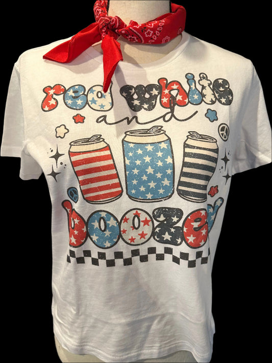 Red White and Booze on White Crew