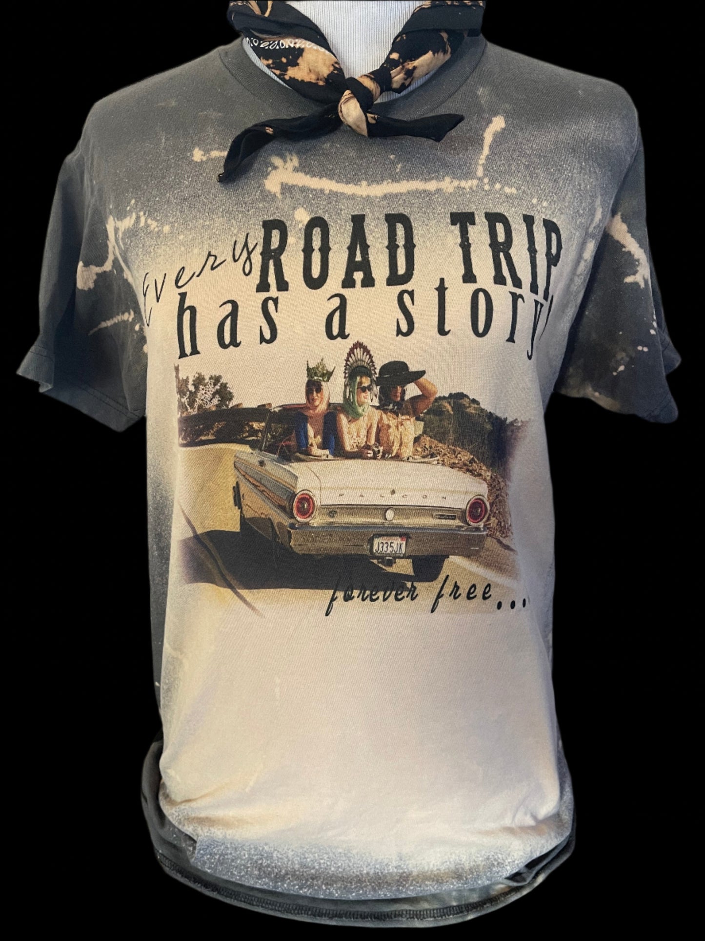Every Roadtrip has a Story on (Natural Crew, Sports Bleached Charcoal Crew, Patch Denim OR Sports Bleach Lt Pink Sweatshirt)