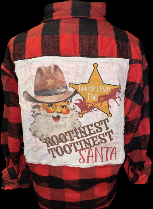 Rootinest Tootinest Santa Crew, Sweatshirt OR Flannel