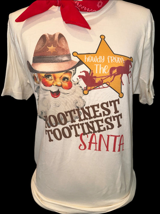 Rootinest Tootinest Santa Crew, Sweatshirt OR Flannel