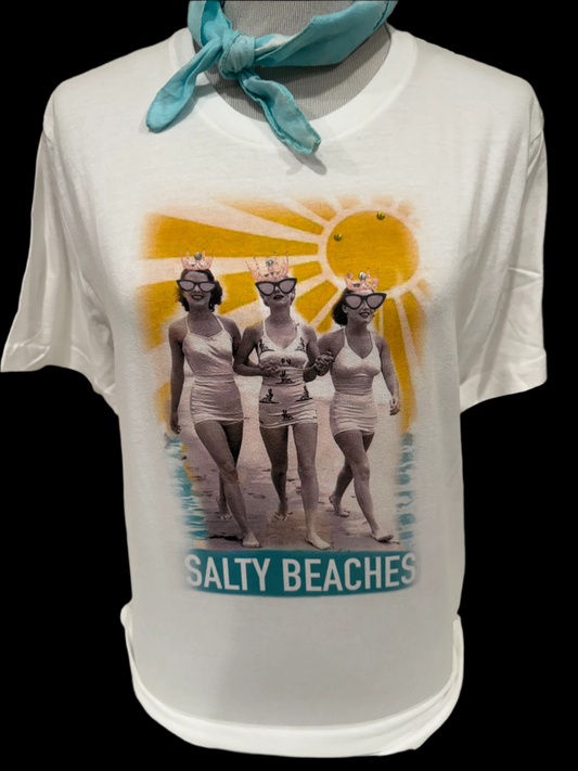Salty Beaches on White Crew
