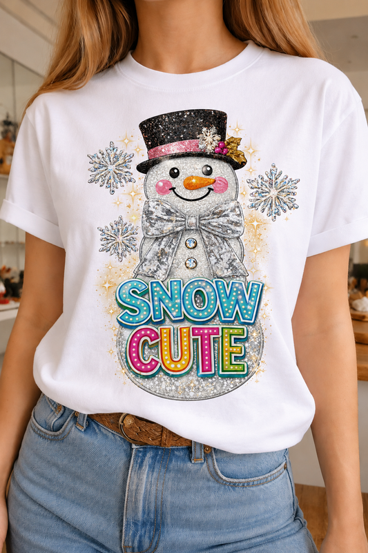 Snow Cutie on White Crew