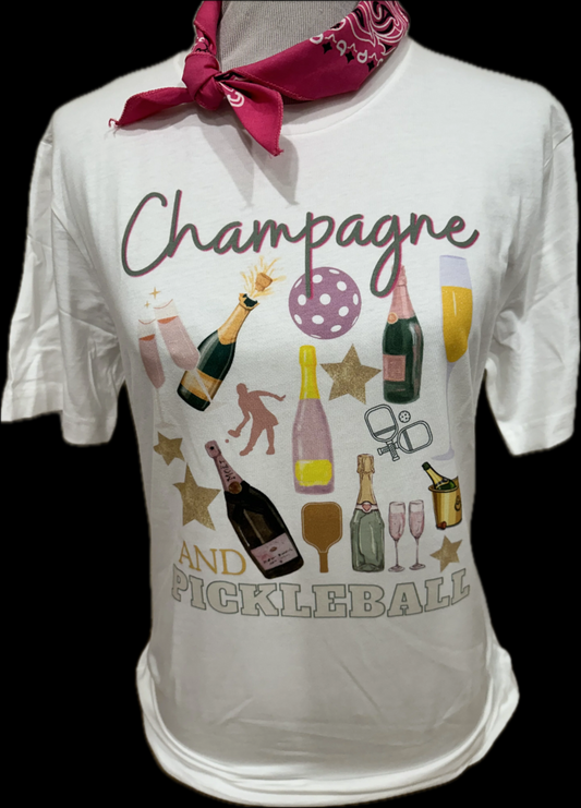 Champagne and Pickleball on White Crew