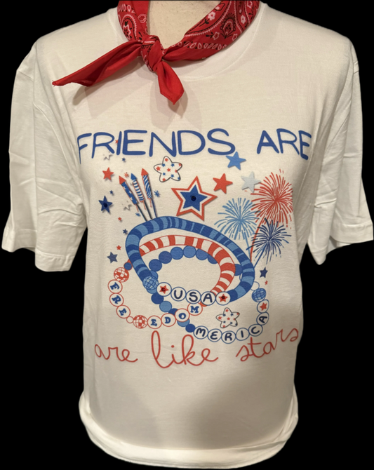 Friends Are Like Stars on White Crew