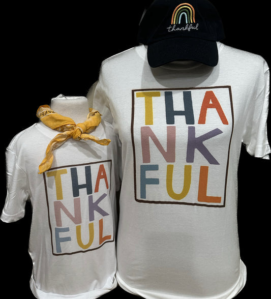Thankful Box (Mama or Mini) on White (Adult or Youth) Crew