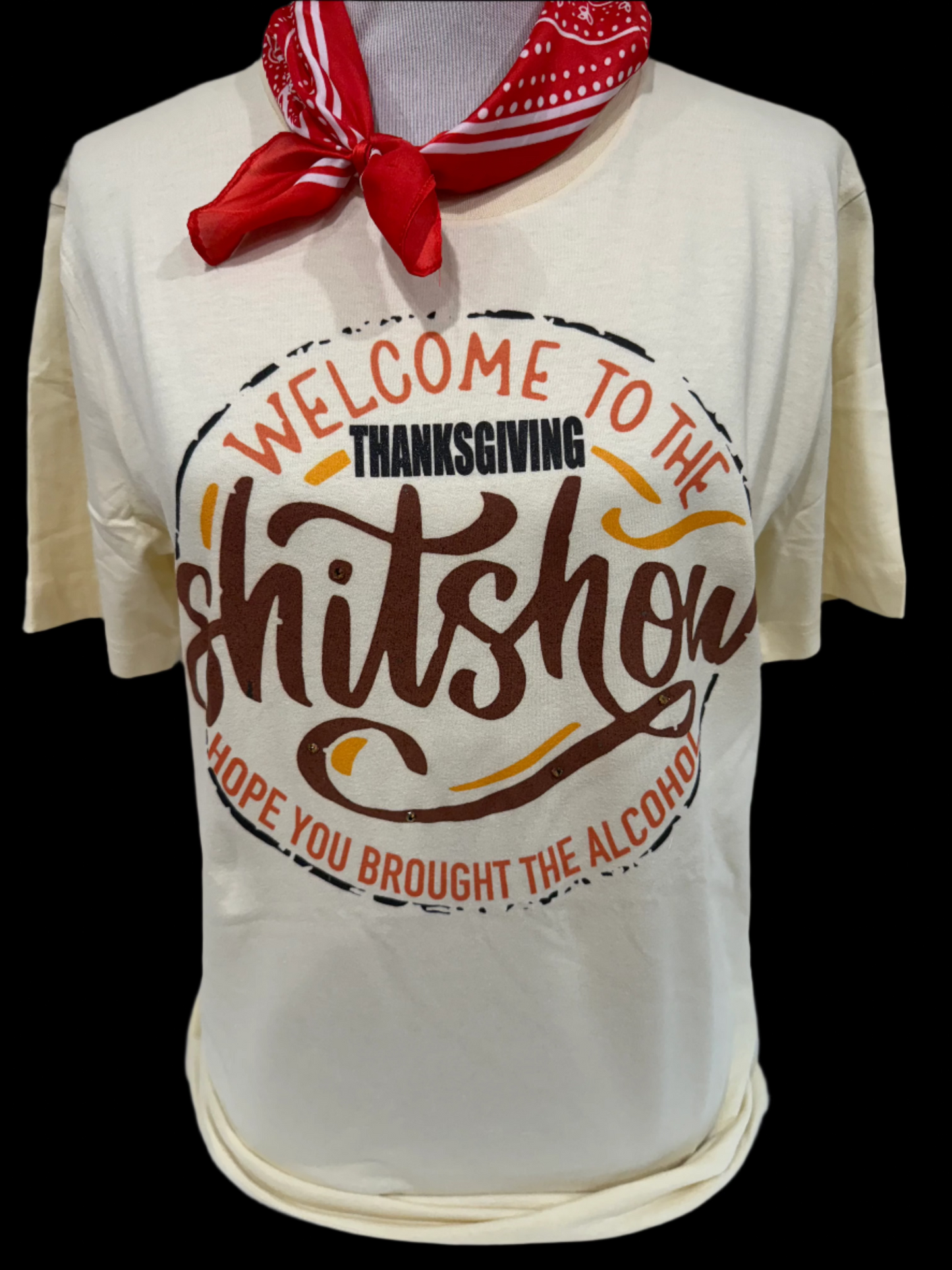 Thanksgiving Shitshow on (White or Natural or Patch Black) Crew