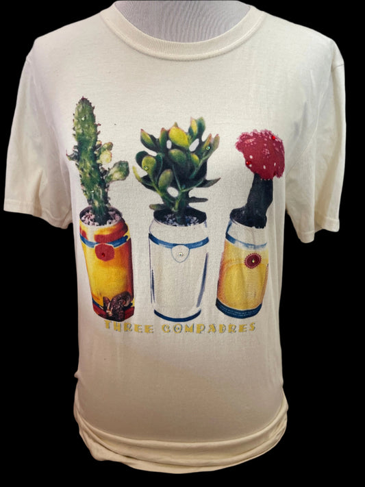 Three Compadres on (Natural Crew OR Sports Bleached Charcoal Sweatshirt)