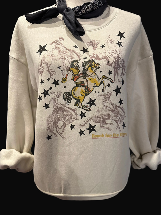 Reach For The Stars on Tan Sweatshirt