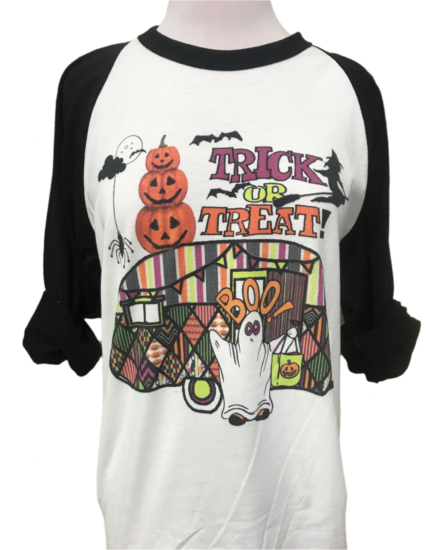 Trick or Treat on (White Crew or Black/White Raglan)