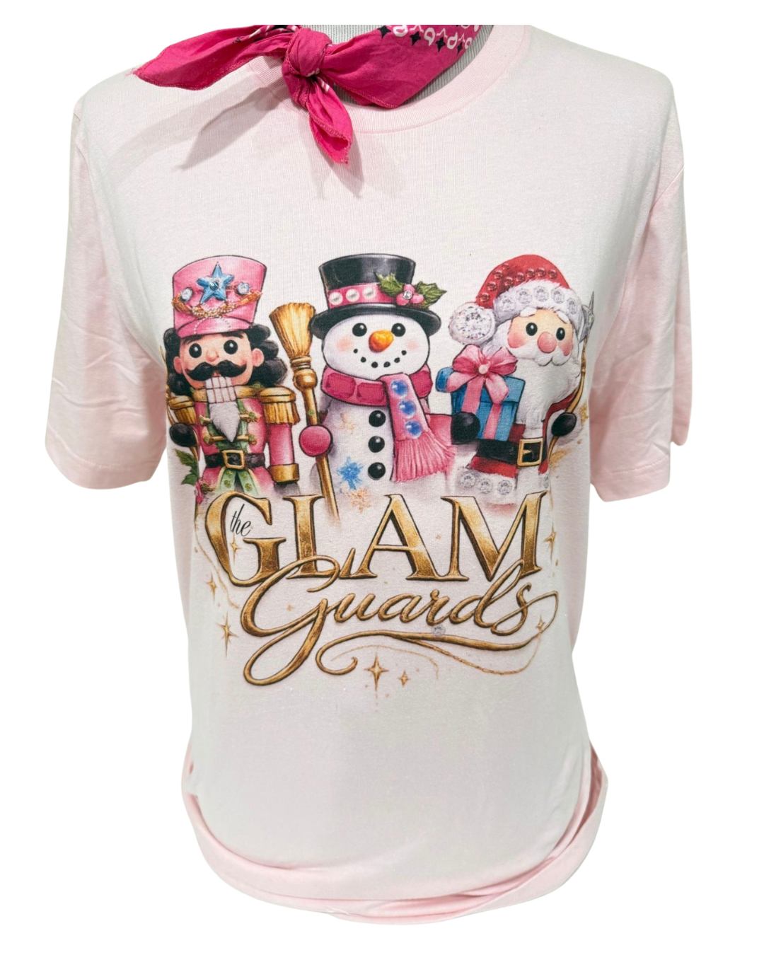 Glam Guards on Pink and Light Pink Crew and White Long Sleeve