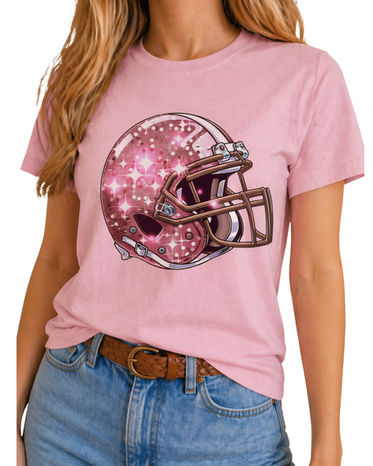 Pink Sparkly Helmet Tee