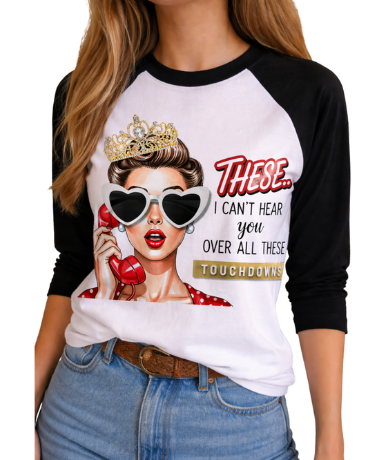 Over These Touchdowns Raglan Tee