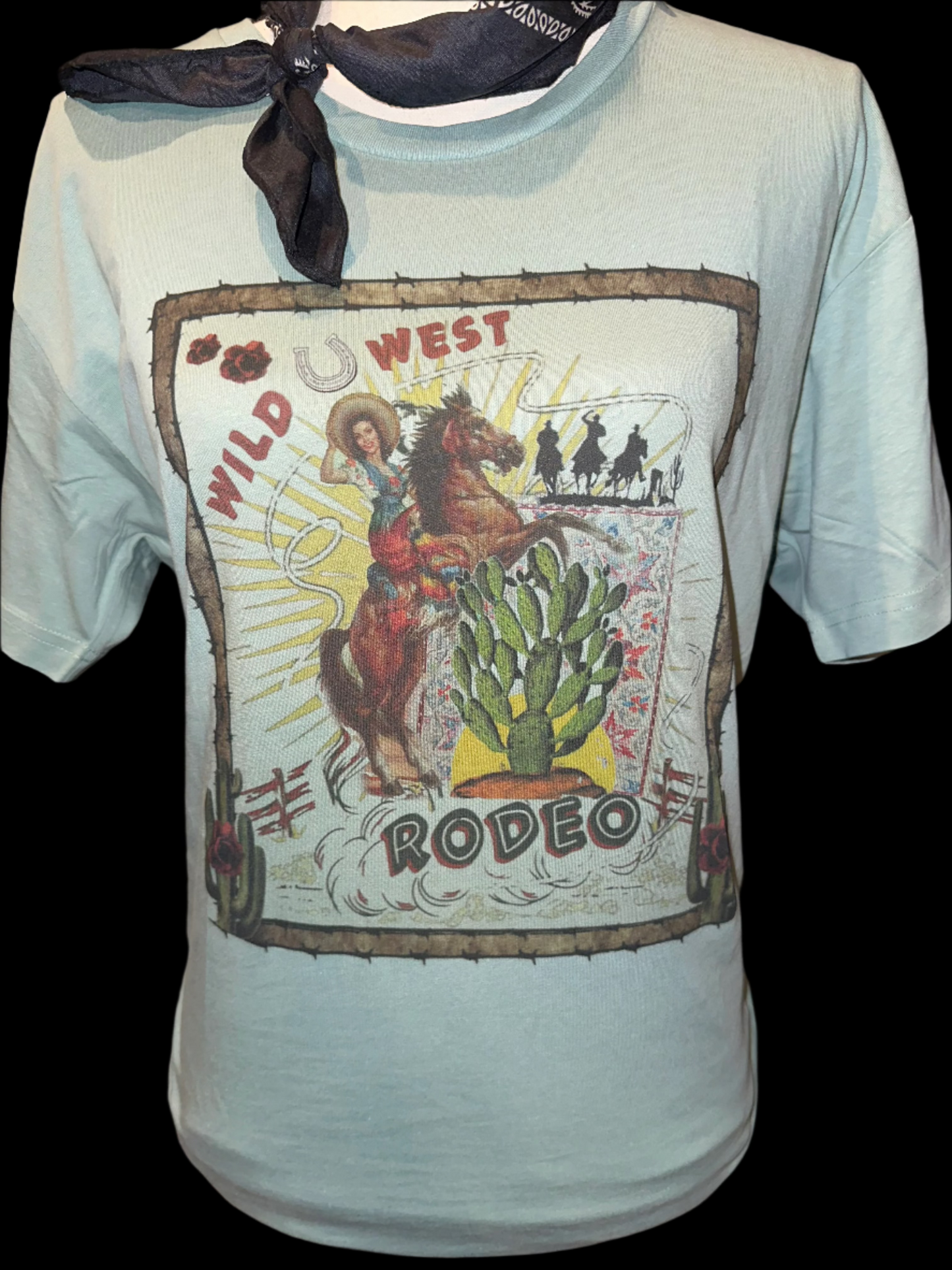Wild West Rodeo on Ice Blue Crew OR Tan Sweatshirt
