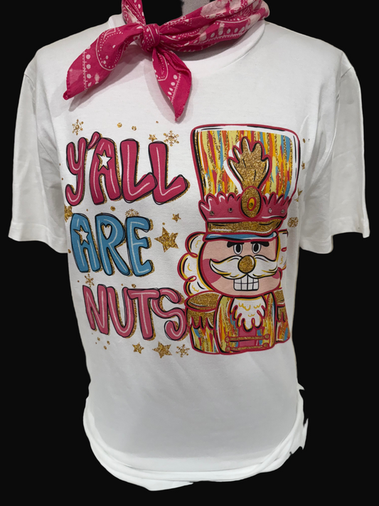 Y'all Are Nuts on White Crew