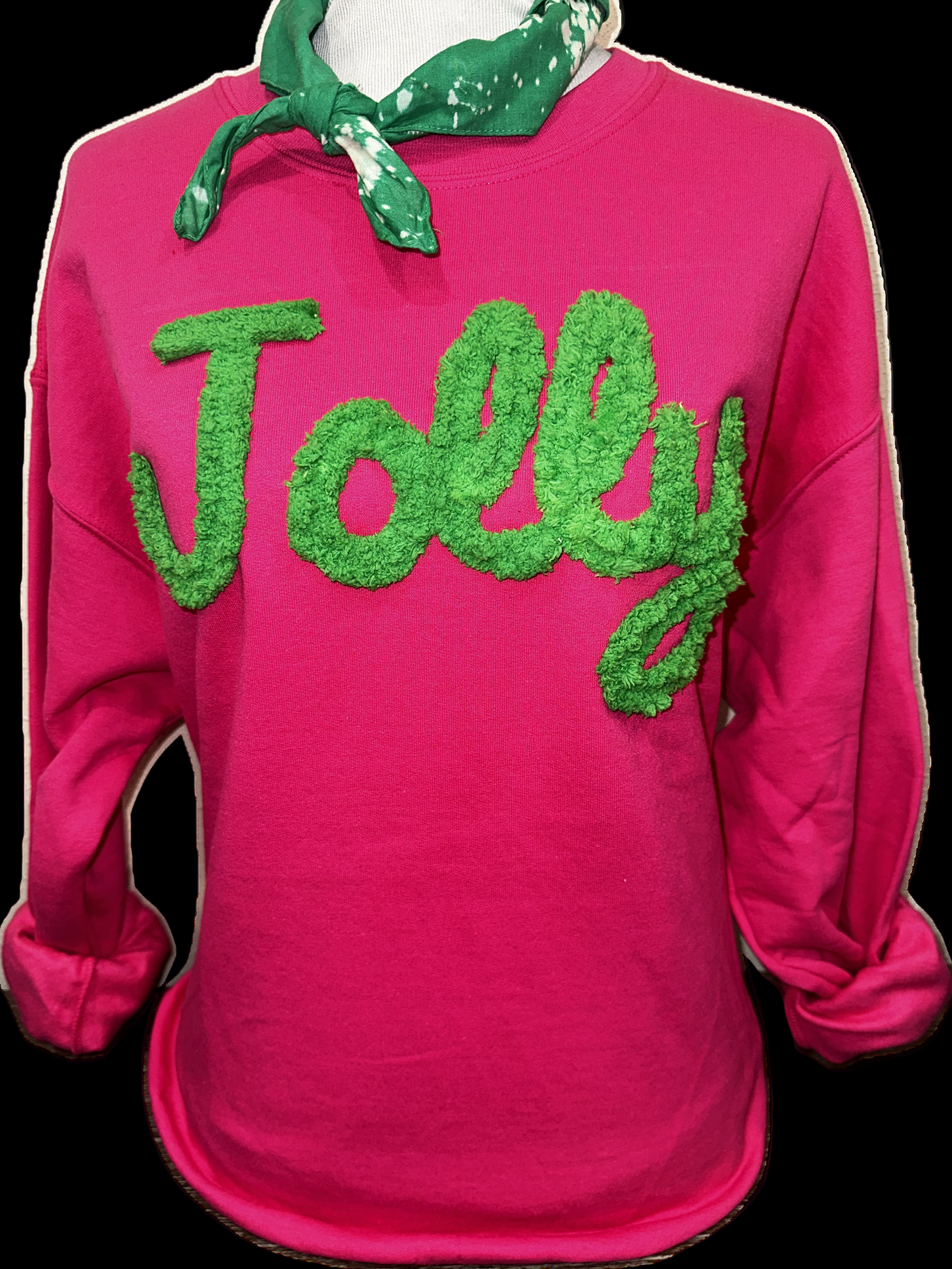 Lexie Jolly(Kelly Green) on Heliconia Sweatshirt