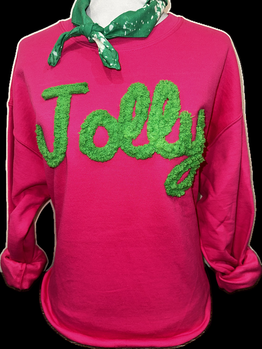 Lexie Jolly(Kelly Green) on Heliconia Sweatshirt