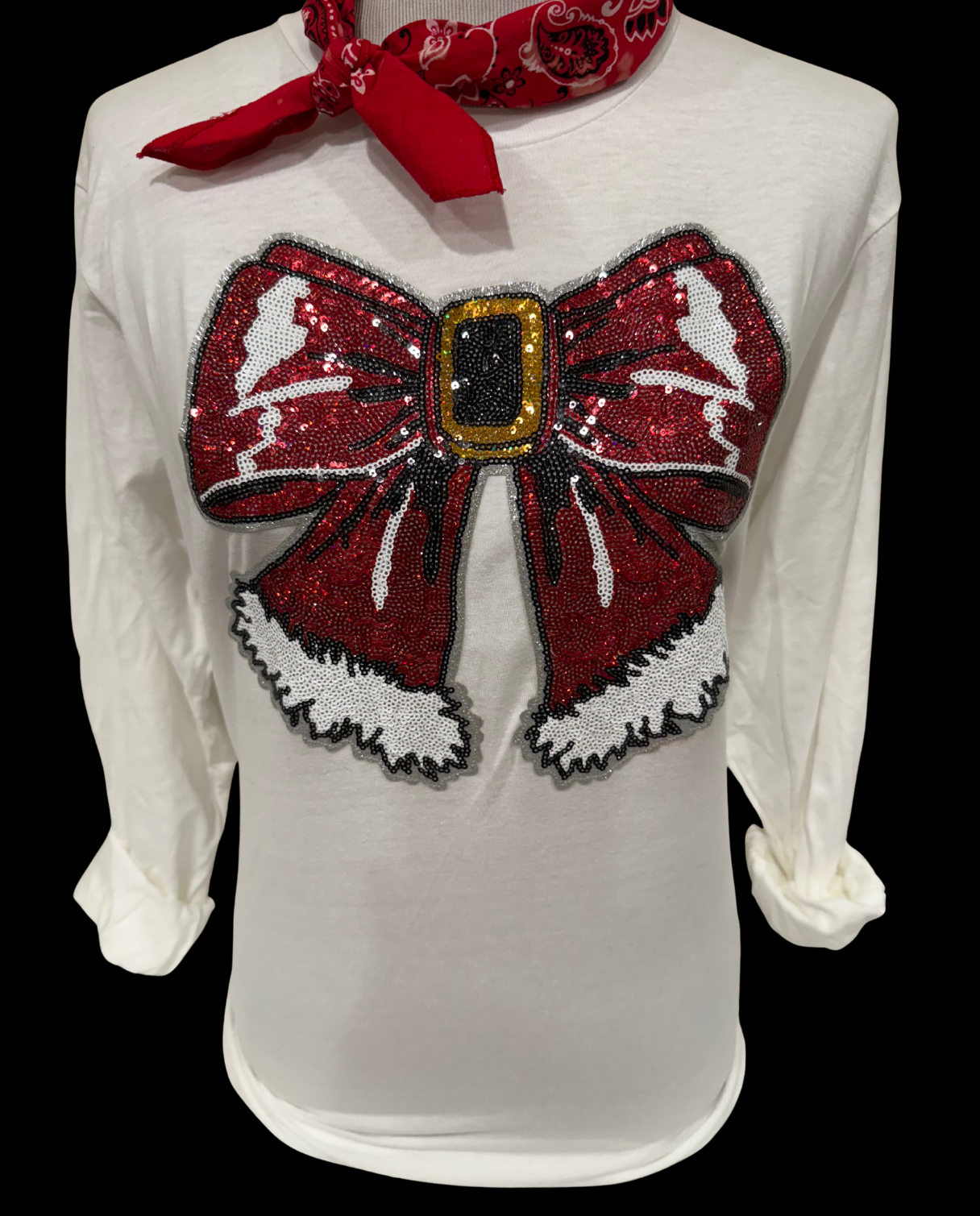 Deal of the Week - Sequin Christmas Bow Tees